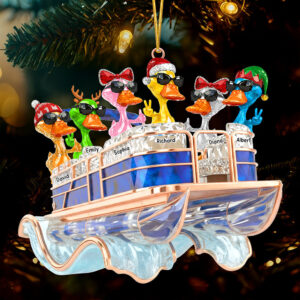 Fun Duck Pontoon Trip Ornament, Personalized Gifts For Pontoon Lovers 05qhqn250925