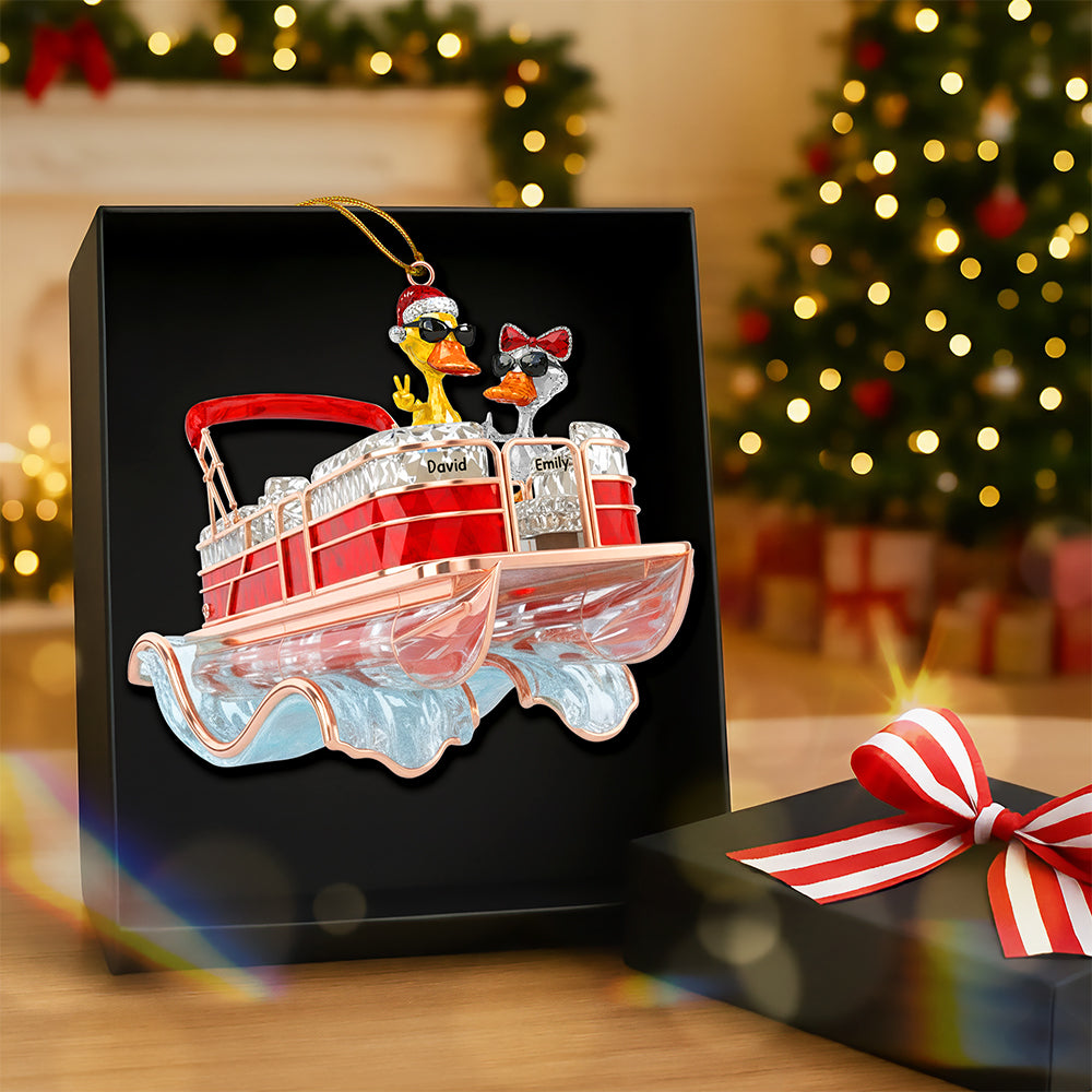 Fun Duck Pontoon Trip Ornament, Personalized Gifts For Pontoon Lovers 05qhqn250925 - Image 3