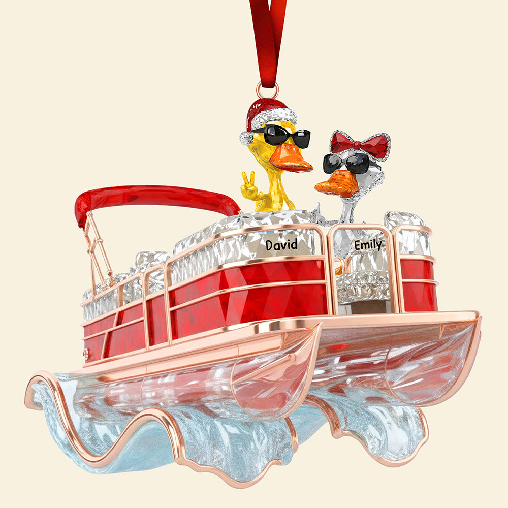 Fun Duck Pontoon Trip Ornament, Personalized Gifts For Pontoon Lovers 05qhqn250925 - Image 4