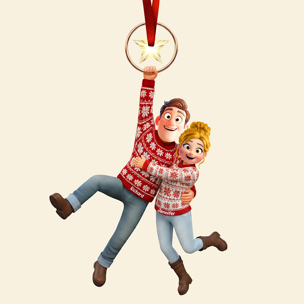 Fun Hanging Couple Ornament - Personalized Gifts For Couple 02qhqn031025 - Image 3