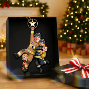 Fun Hanging Firefighter Family Ornament, Personalized Gifts For Family 04qhqn061025