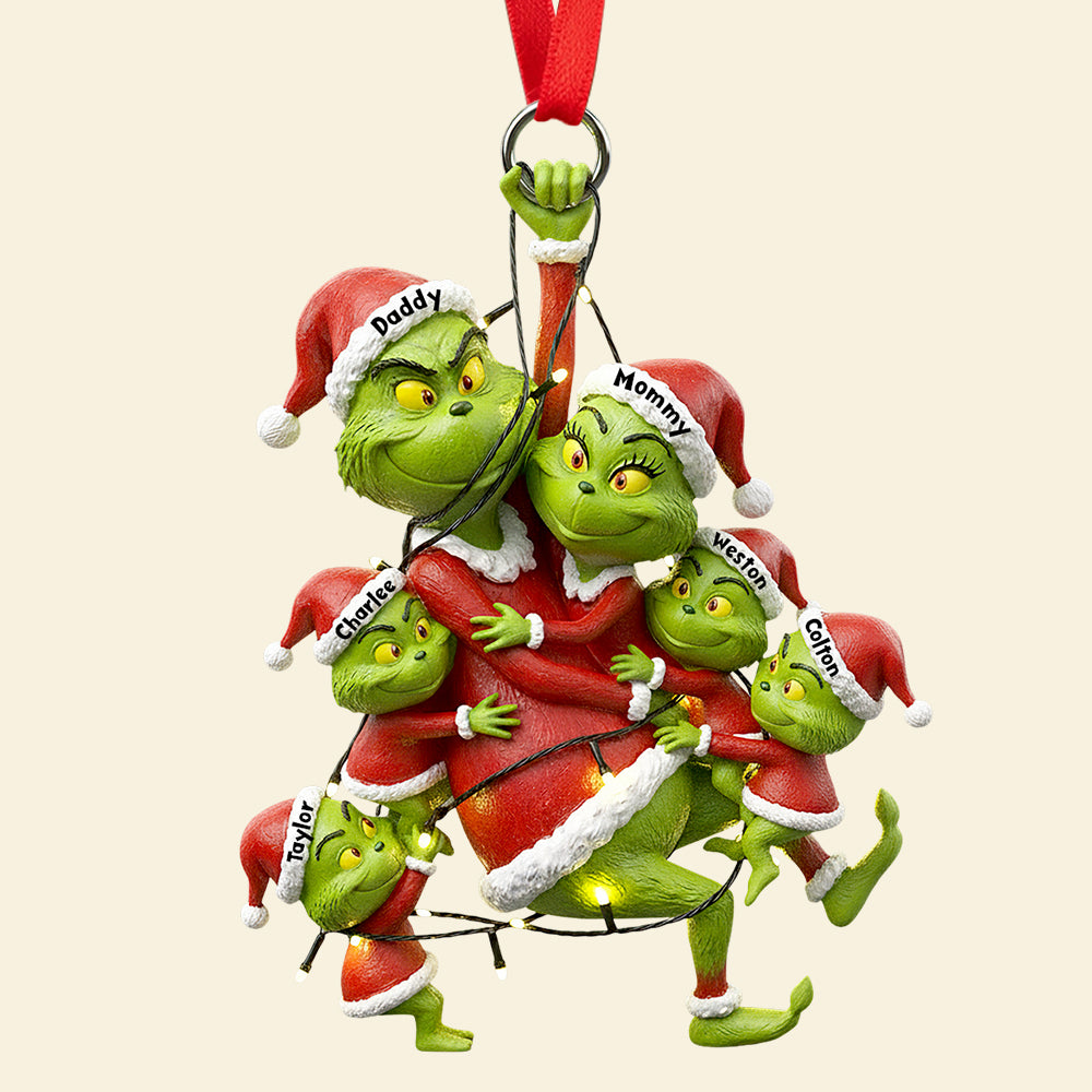 Fun Mischievous Christmas Ornament Personalized Gifts For Family 01QHDT150925 - Image 3