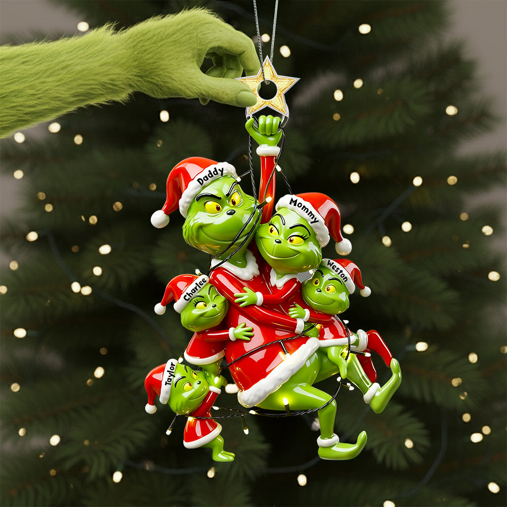 Fun Playing Family Hanging Ornament - Personalized Gifts For Family 03QHDT061025