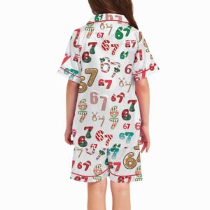 Alternative view of Funny 67 Meme Christmas Silky Satin Pajama Set