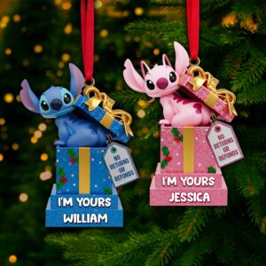 Funny Alien Couple Ornament - Personalized Christmas Gift For Couples 01HYLU230925