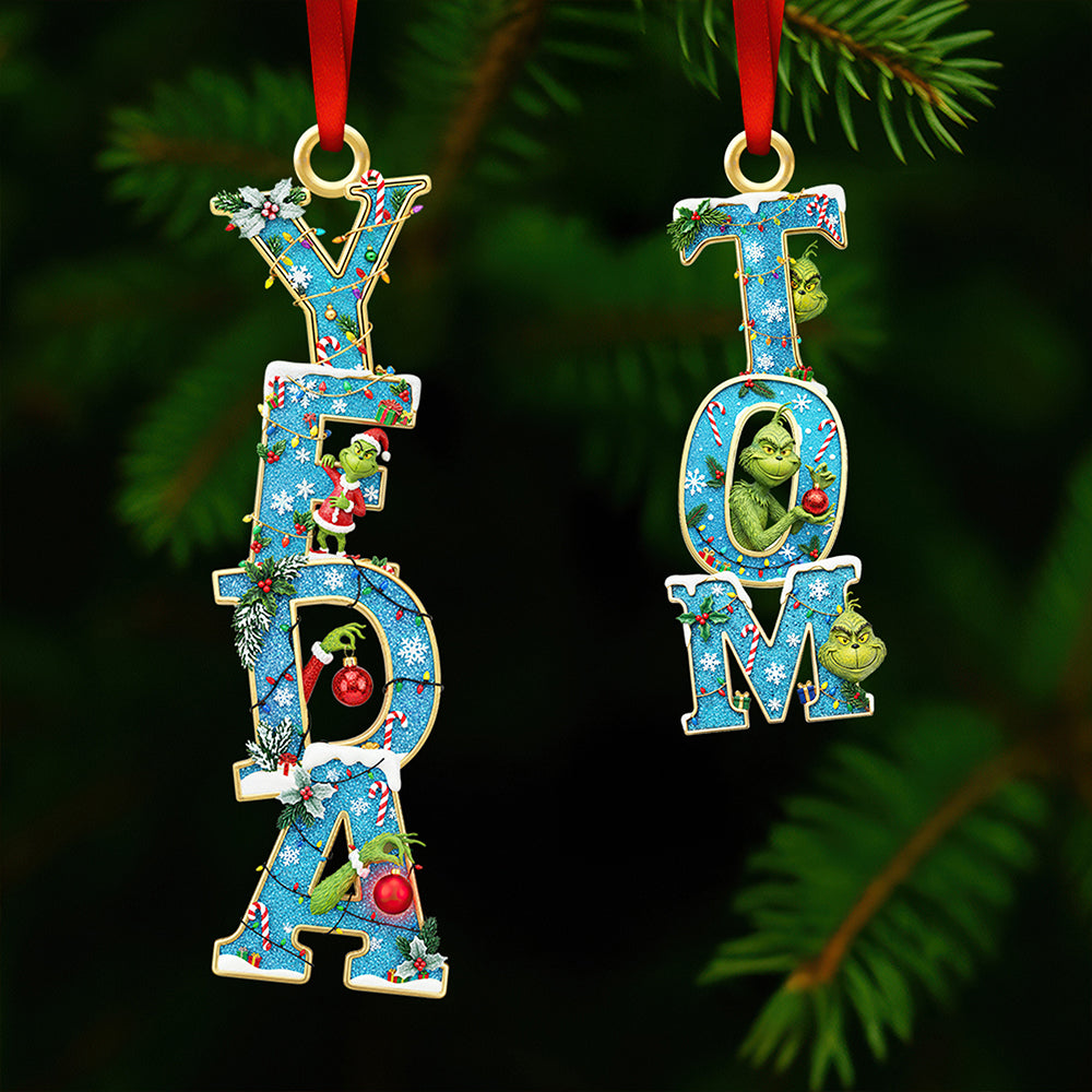 Funny Alphabet Tree Ornament Personalized Christmas Gifts 03HUDT011125 - Image 3