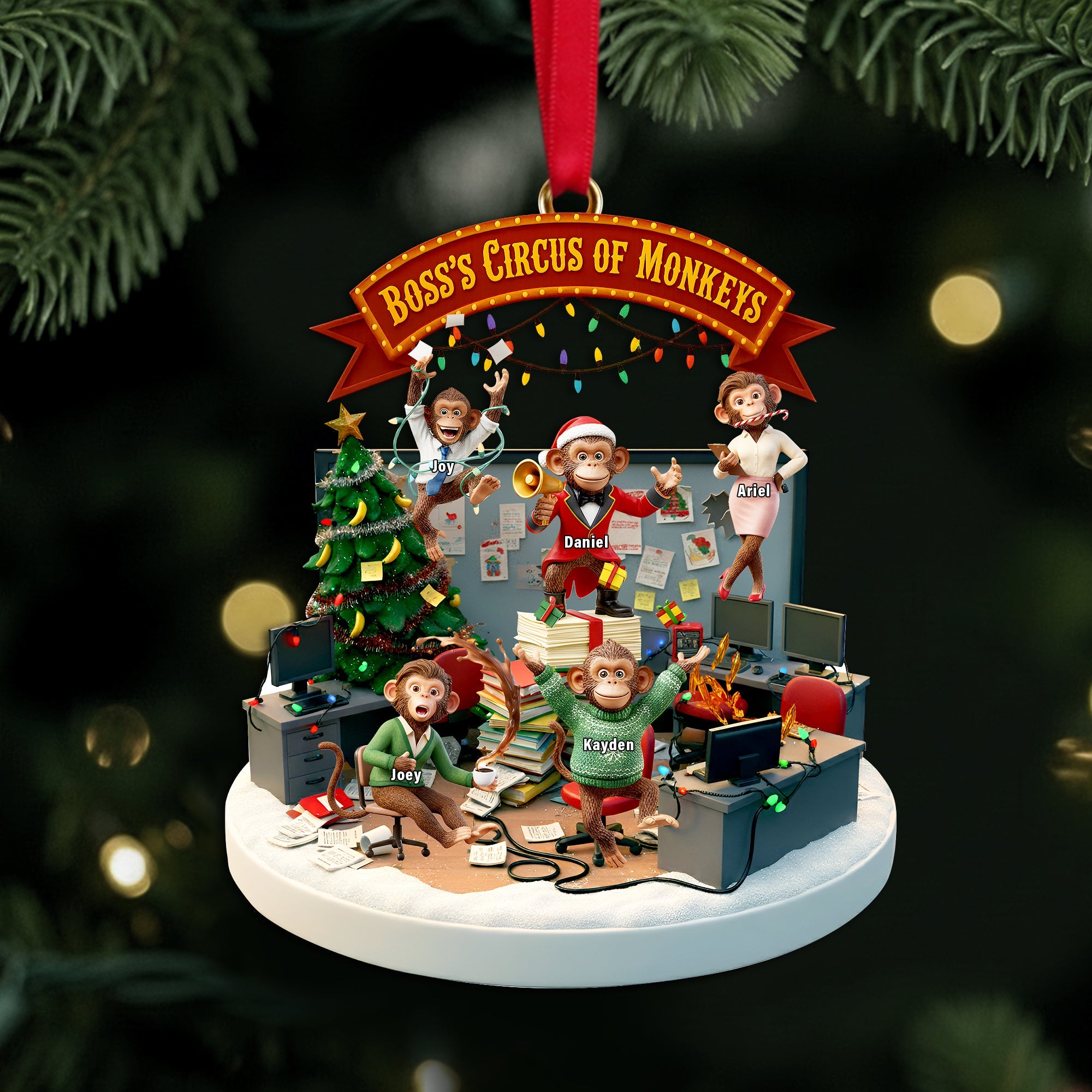 Funny Boss’s Circus Ornament – Personalized Gift For Office Workers 05NALU251025 - Image 3