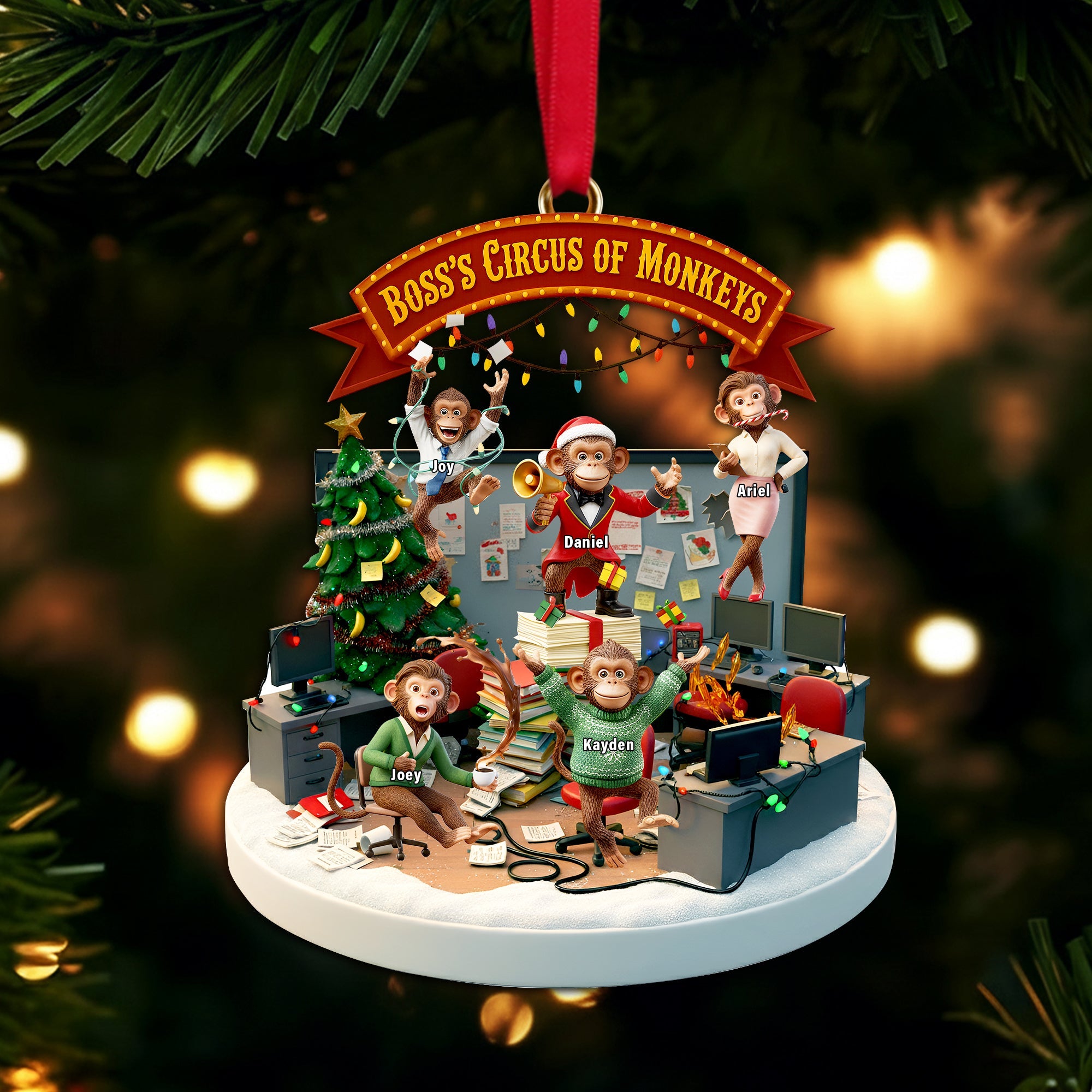 Funny Boss’s Circus Ornament – Personalized Gift For Office Workers 05NALU251025 - Image 4