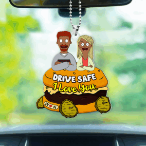 Funny Burger Couple Ornament - Personalized Christmas Car Ornament 05tgpu080125hg
