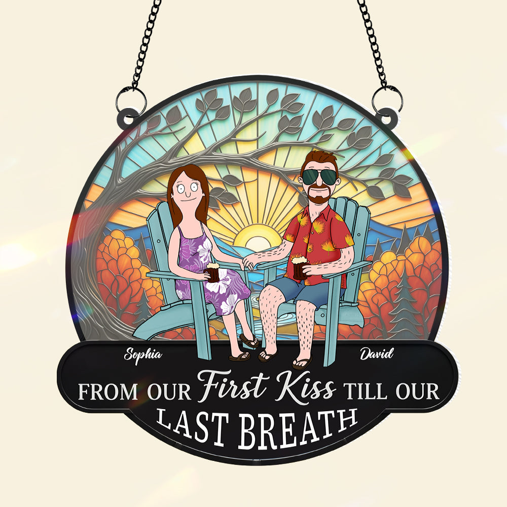 Funny Cartoon Couple Personalized Christmas Gifts For Couple Suncatcher Ornament 03ohtn300725pa - Image 4