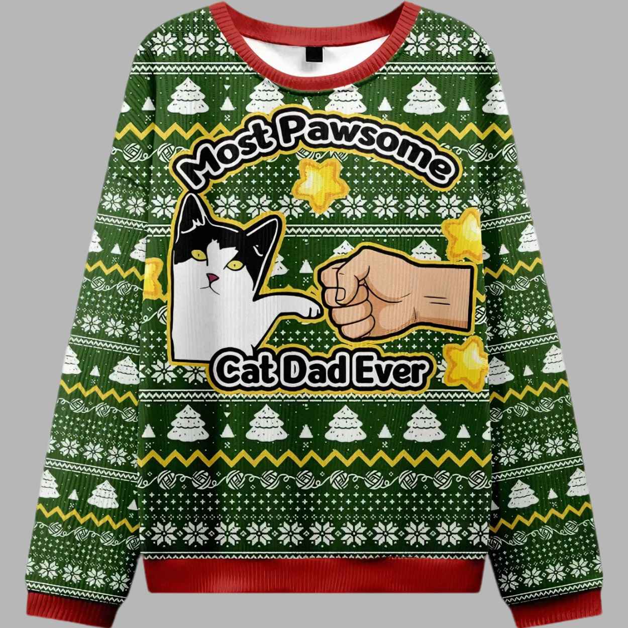 Funny Cat Mom And Dad Ugly Christmas Sweater - gullprint.com