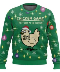 Funny Chicken Game Christmas Ugly Sweater