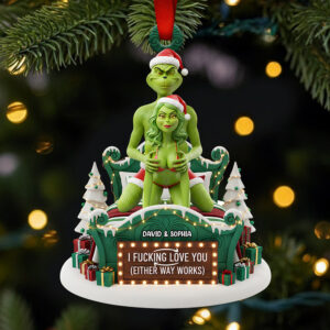 Alternative view of Funny Couple Christmas Ornament Personalized Gifts For Couple 03OHDT271025