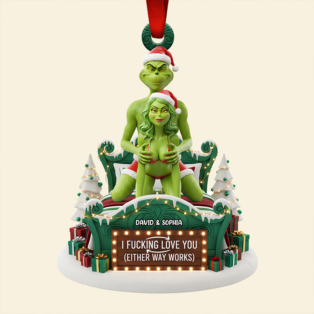 Funny Couple Christmas Ornament Personalized Gifts For Couple 03OHDT271025 - Image 4