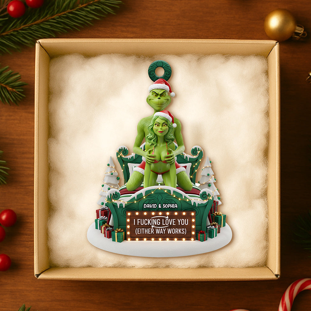 Funny Couple Christmas Ornament Personalized Gifts For Couple 03OHDT271025 - Image 3