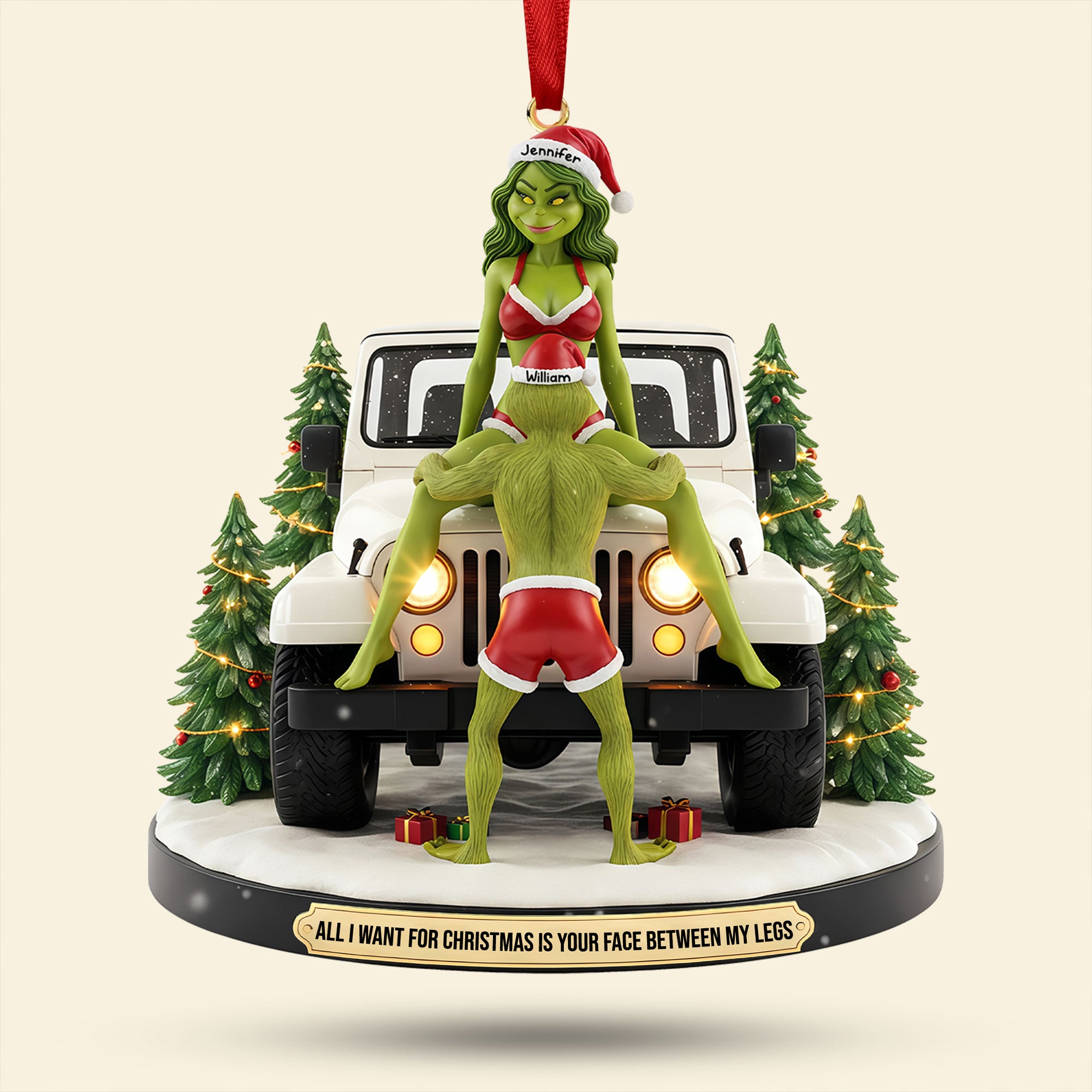 Funny Couple Ornament - Personalized Gift For Off Road Couple Christmas Ornament 04OHTI231025 - Image 3