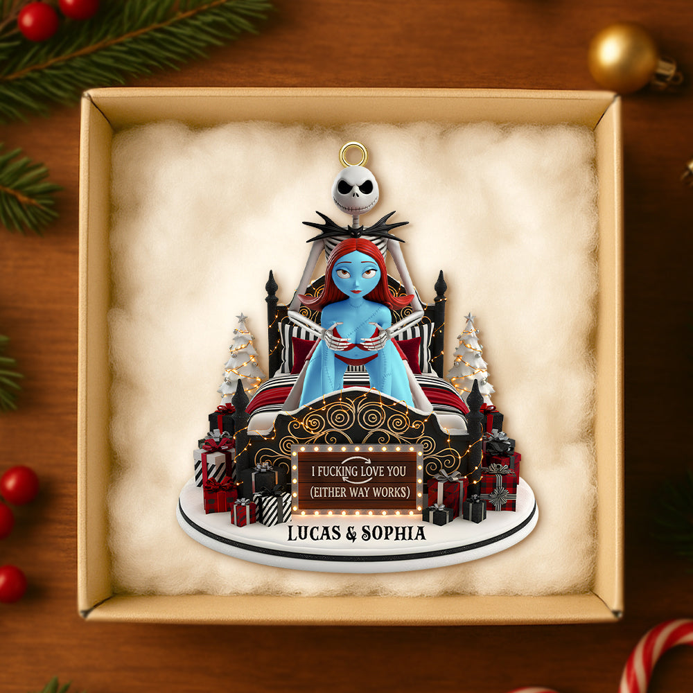 Funny Couple Ornament - Personalized Gift For Spooky Couple Christmas Ornament 04OHTN201025 - Image 3