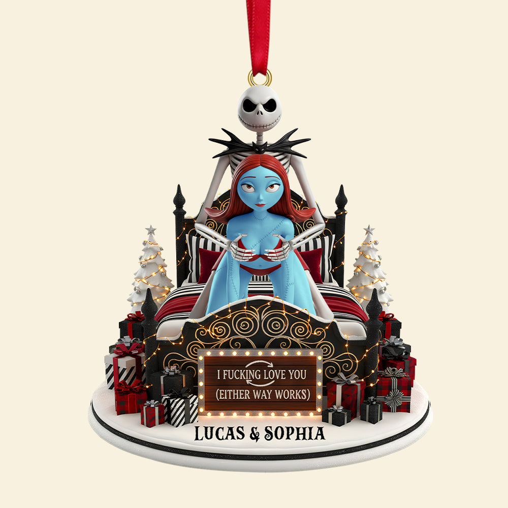 Funny Couple Ornament - Personalized Gift For Spooky Couple Christmas Ornament 04OHTN201025 - Image 4