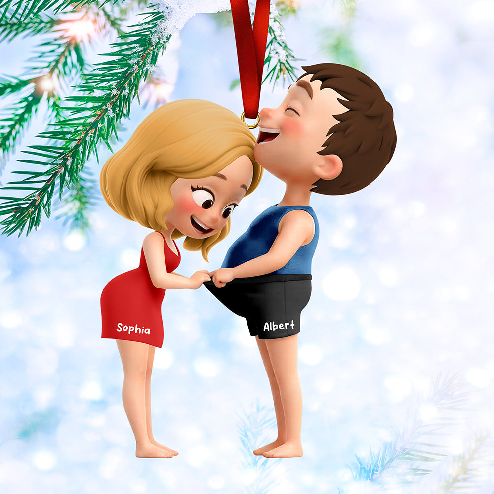 Alternative view of Funny Couple Ornament - Personalized Gifts For Couple 01qhqn181025