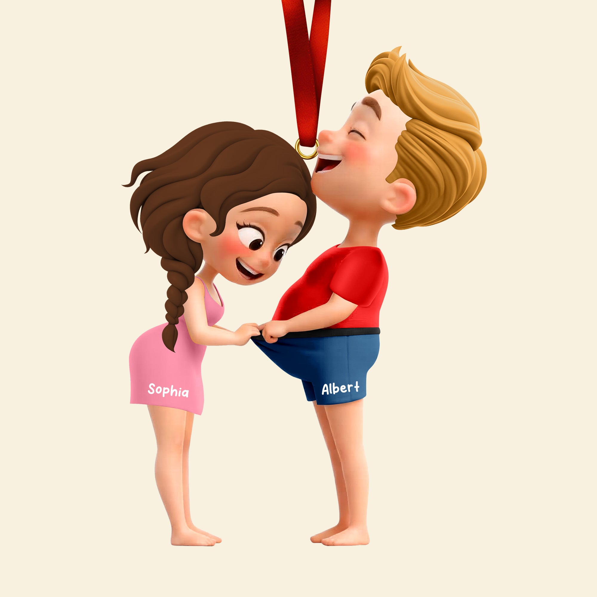 Funny Couple Ornament - Personalized Gifts For Couple 01qhqn181025 - Image 4
