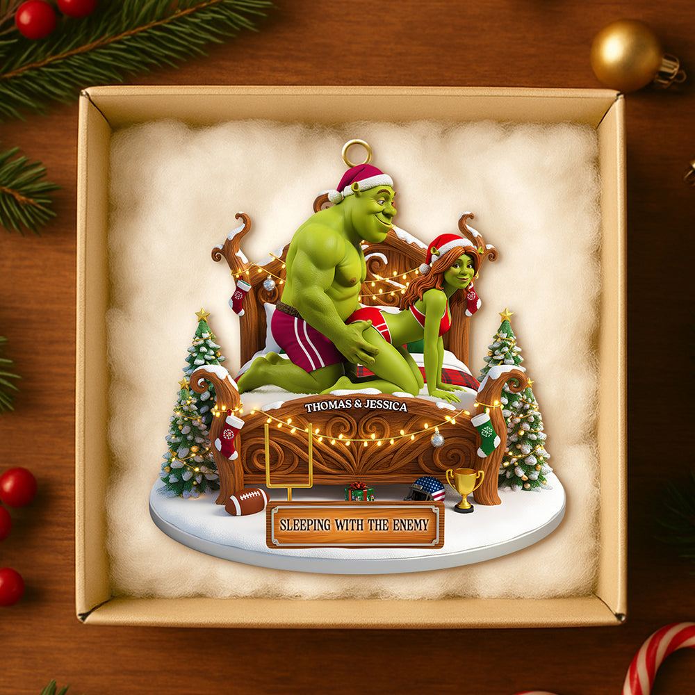 Funny Couple Tree Ornament Personalized Christmas Gifts For Couple 06OHDT061125 - Image 3