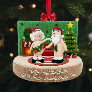 Funny Crochet Old Couple Ornament - Personalized Gifts For Couples 05NALU231025