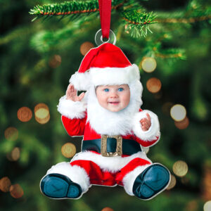 Alternative view of Funny Custom Face For Kids 03hutn260824 Personalized Christmas Ornament