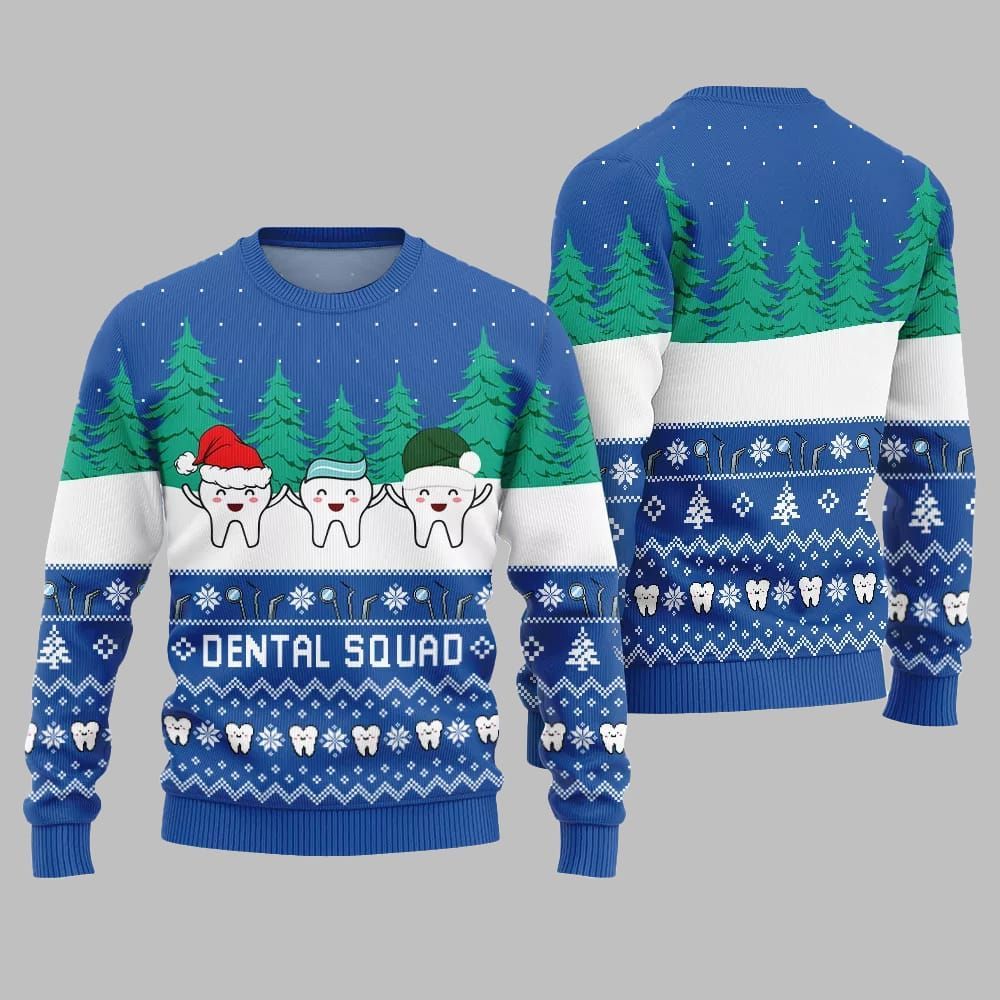 Funny Dental Squad Ugly Sweater 2025 Christmas - Grishko.com