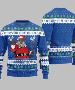 Funny Disappointments Black Santa Ugly Sweater Christmas 2025 