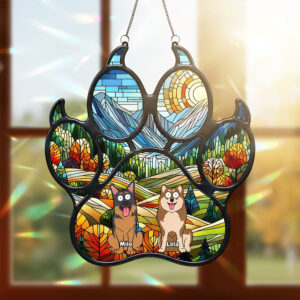 Alternative view of Funny Dog Suncatcher - Personalized Gifts For Dog Lovers 01ohta130825