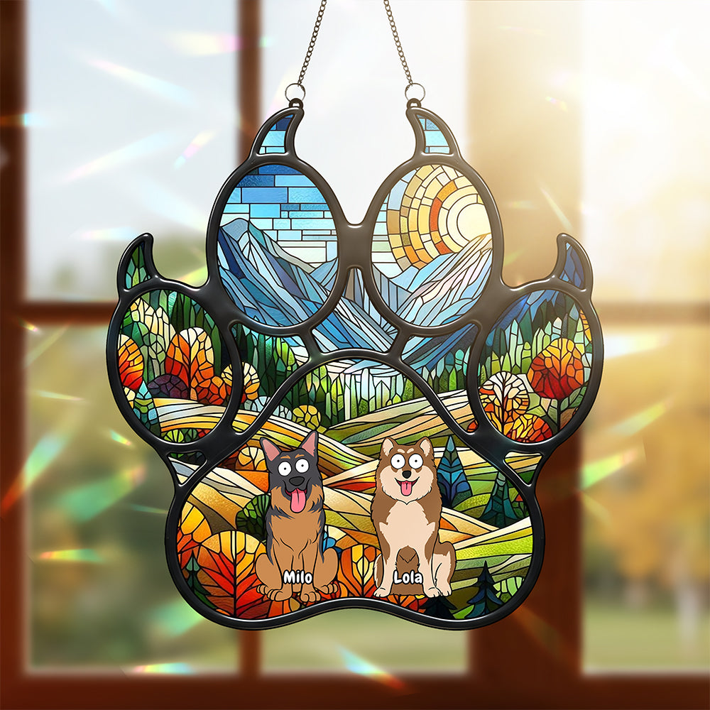 Alternative view of Funny Dog Suncatcher - Personalized Gifts For Dog Lovers 01ohta130825