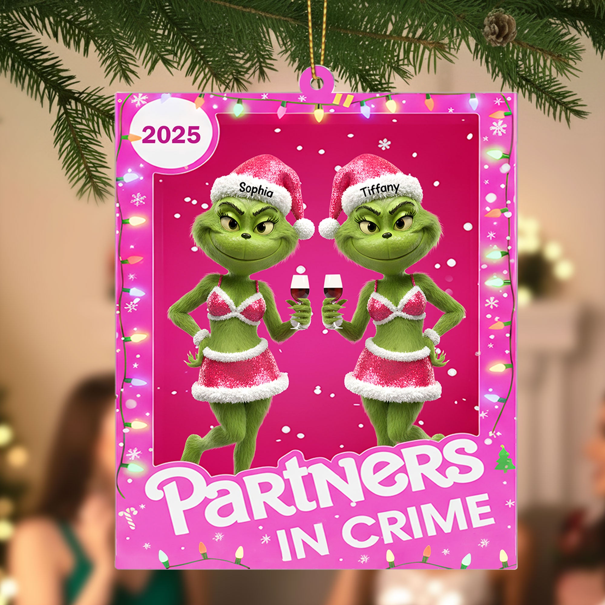 Alternative view of Funny Drinking Friend Ornament - Personalized Gifts For Friends 06nati150925