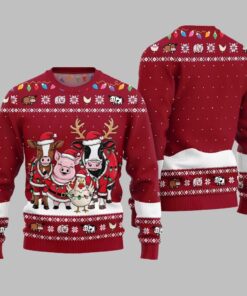 Funny Farm Animal Holiday Ugly Sweater 2025 Christmas 