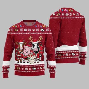 Funny Farm Animal Holiday Ugly Sweater 2025 Christmas - Grishko.com