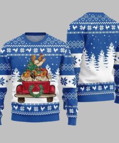 Funny Festive Chicken Ugly Sweater 2025 Christmas 