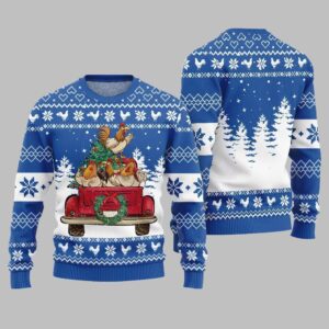 Funny Festive Chicken Ugly Sweater 2025 Christmas - Grishko.com