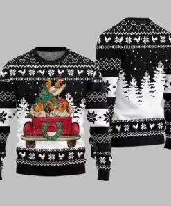 Alternative view of Funny Festive Chicken Ugly Sweater 2025 Christmas 