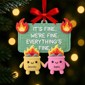 Funny Fire Meme Christmas Ornament - Personalized Gifts For Coworkers 03naqn190825