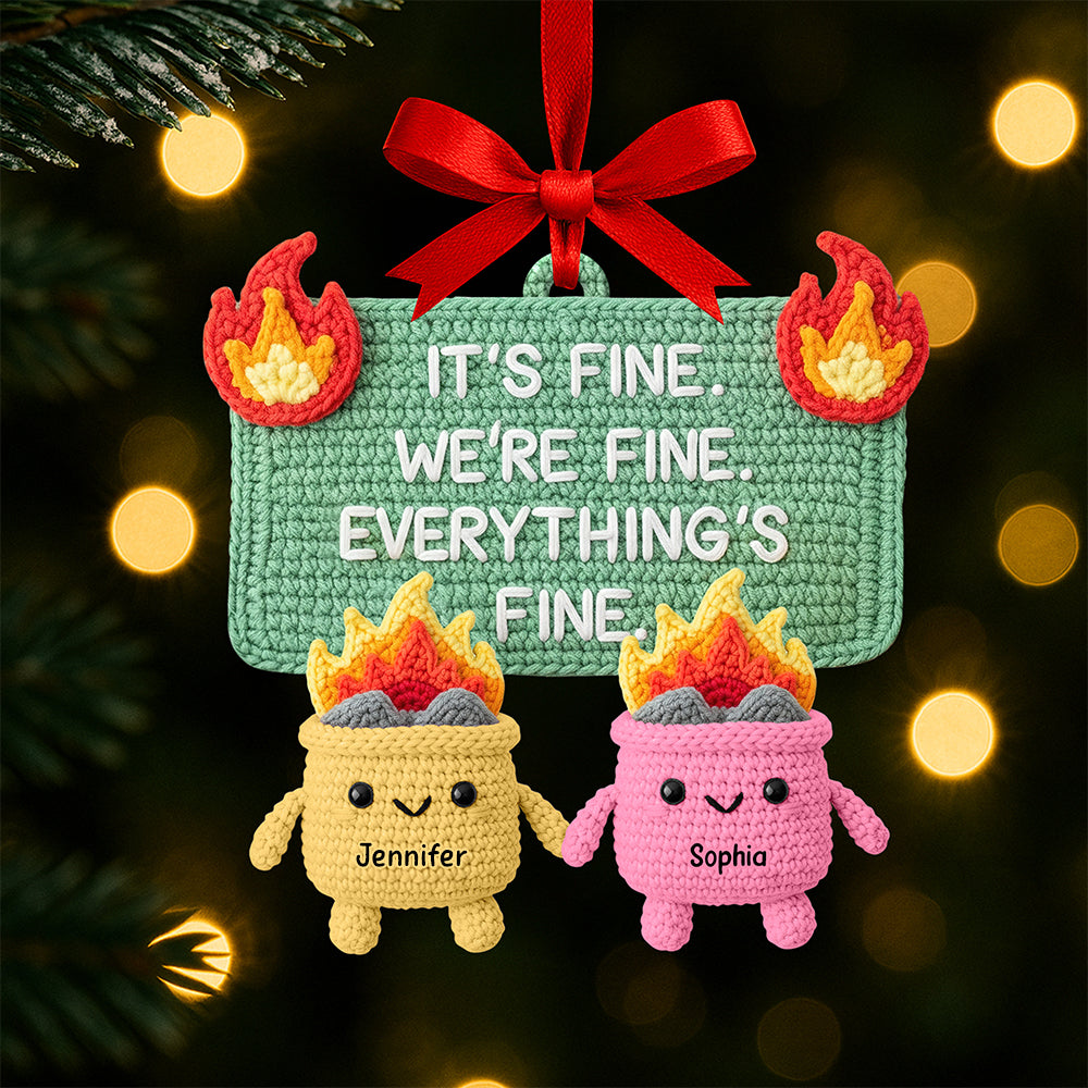 Funny Fire Meme Christmas Ornament - Personalized Gifts For Coworkers 03naqn190825
