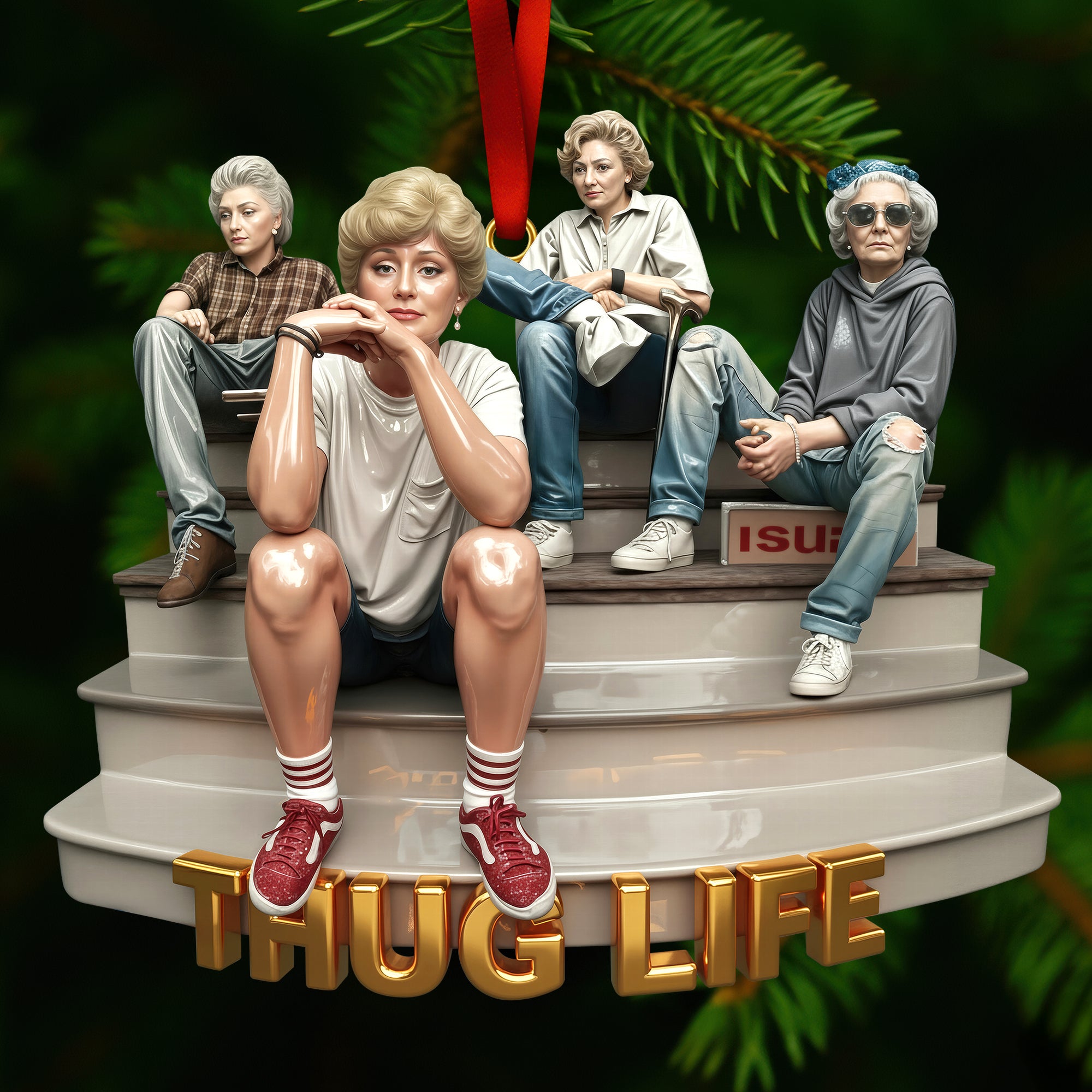 Funny Friends Ornament - Personalized Gift For Christmas Ornament 03OHQN051125 - Image 3