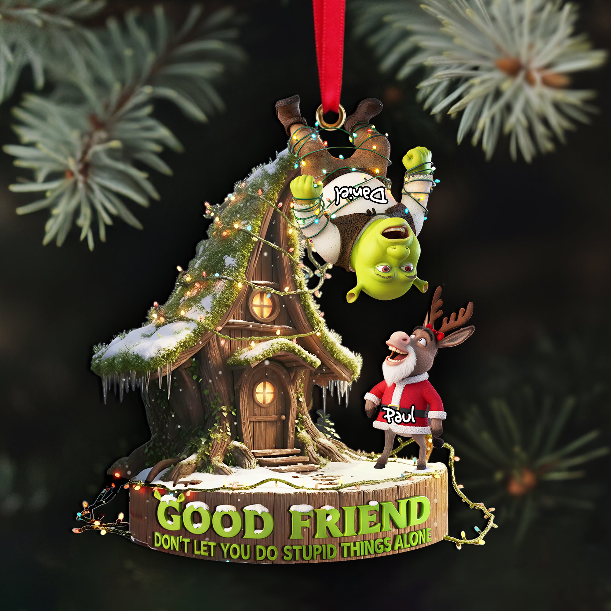Funny Friendship Ornament - Personalized Christmas Gifts For Best Friends 04PALU260925 - Image 4