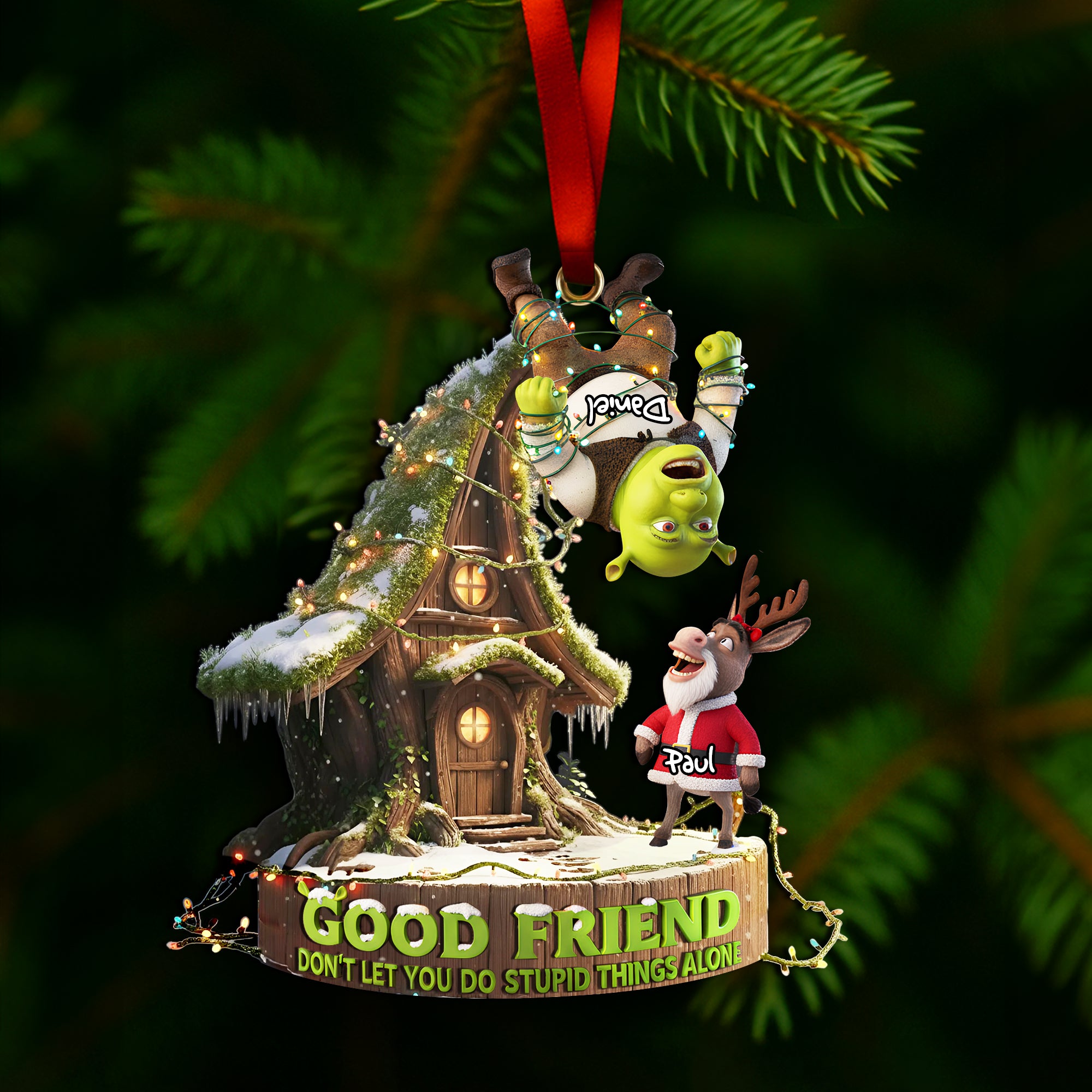 Funny Friendship Ornament - Personalized Christmas Gifts For Best Friends 04PALU260925 - Image 3