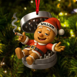Alternative view of Funny Gingerbread Christmas Ornament - Personalized Gifts For Smokers 05toqn110825