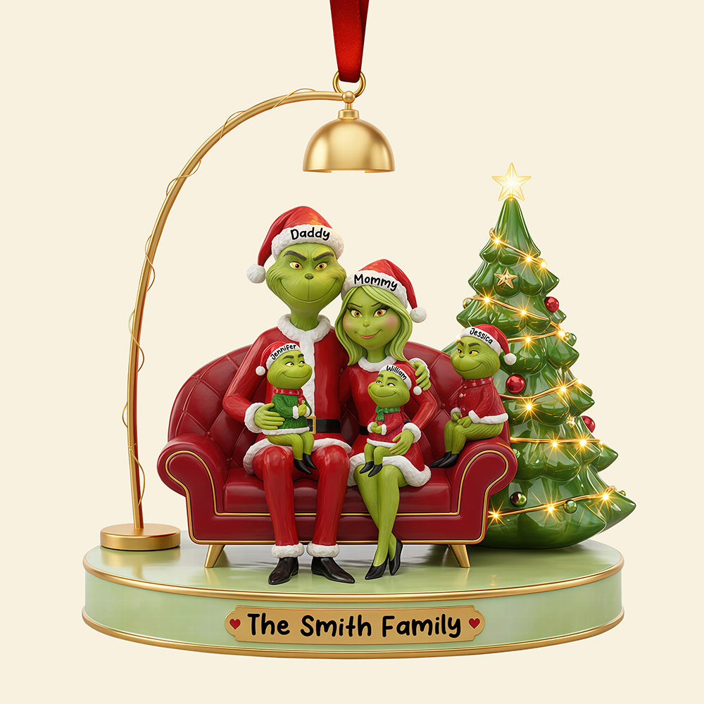 Funny Green Family Christmas Ornament - Personalized Gifts For Family 01ohqn251025 - Image 4