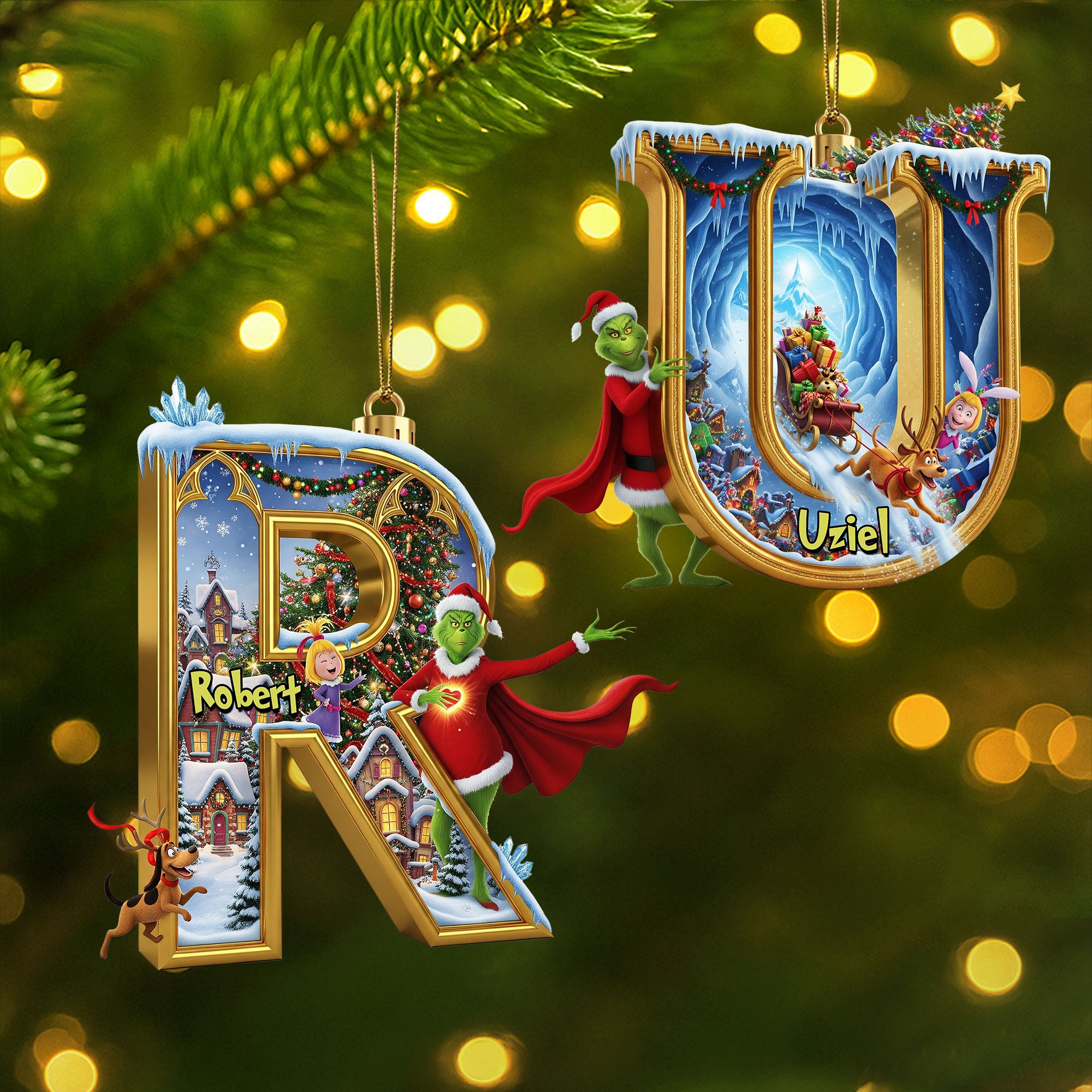 Funny Green Guy Ornament - Custom Letter Gifts For Loved Ones 01ohti060925