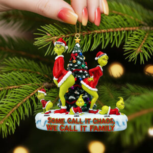 Alternative view of Funny Green Monster Family Personalized Gifts For Family Christmas Ornament 05natn180925