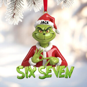 Funny Green Monster Ornament - Personalized Gift For Christmas Ornament 08NATN041125