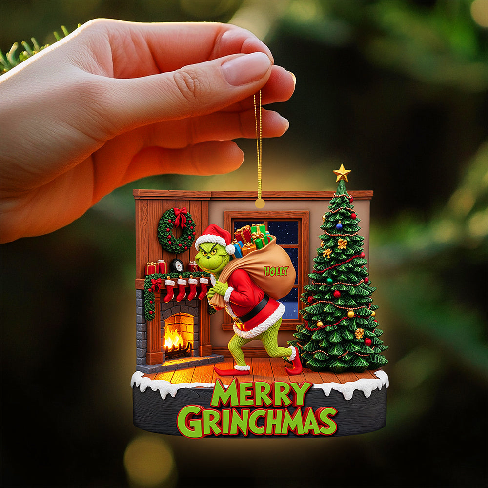 Funny Green Monster Ornament - Personalized Gifts For Loved Ones 04pgta090825 - Image 3