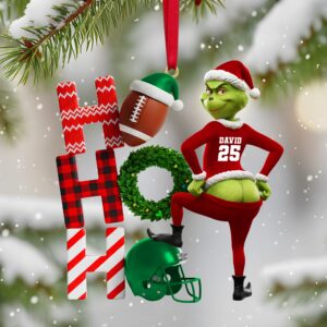 Funny Green Monster Santa Sport Lover Ornament - Personalized Gift For Sport Lover Ornament 05OHTN211025