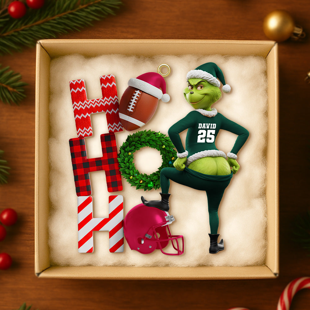Funny Green Monster Santa Sport Lover Ornament - Personalized Gift For Sport Lover Ornament 05OHTN211025 - Image 3